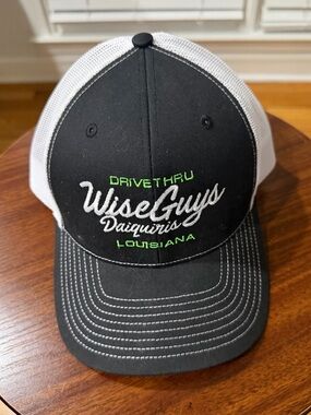 WiseGuys Daiquiris Louisiana Black & White Trucker Baseball Hat